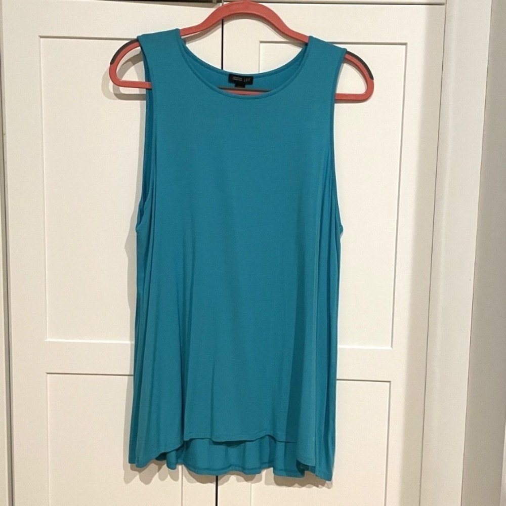 J.Jill Wearever Collection Turquoise blue Sleeveless Tank Stretch Dress